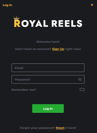 Royal Reels Log In